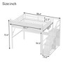 Sapphtopaz Loft Bed with Desk & Charge Station Space-Saving Storage Loft Bed with Wardrobe & Stairs, Metal Bed Frame for Small Space - 3 of 4