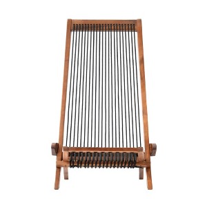 TiramisuBest Folding Chair,All-Weather Outdoor Chair with Armrests, Ergonomic Stackable Lounge Chair, Dark Green, 380 lbs Capacity - 1 of 4