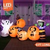 Joyfy 8 FT Long Halloween Inflatable Outdoor Decorations, Halloween Characters and Pumpkin Inflatables with LEDs for Halloween Yard Lawn Garden Decor - 3 of 4