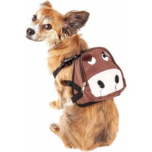 Pet Life 'Mooltese' Large-Pocketed Compartmental Animated Dog Harness Backpack - 1 of 3