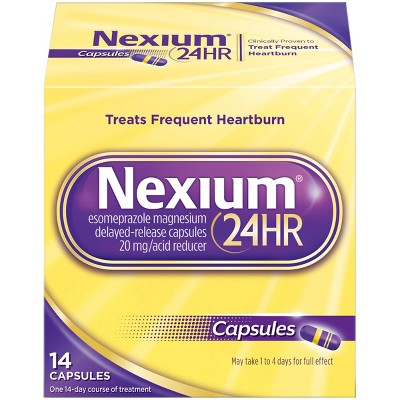 Nexium 24HR Delayed Release Heartburn Relief Capsules with Esomeprazole Magnesium Acid Reducer - 14ct