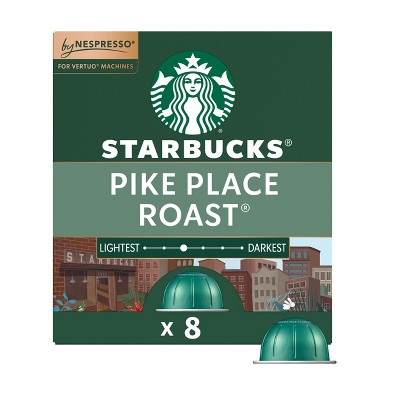 Starbucks by Nespresso Vertuo Line Pods Medium Roast Coffee Pike Place Roast - 8ct