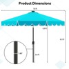 Costway 10 FT Solar Patio Umbrella with 24 LED Lights 8 Ribs & Tilt Adjustment Coffee/Turquoise/Red/Gray/Beige - 3 of 4