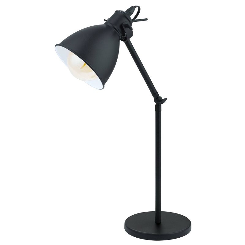 1-Light Priddy Desk Lamp with Interior Shade White/Black - EGLO, 1 of 5