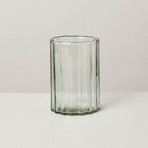 Fluted Glass Bathroom Tumbler Light Green - Hearth & Hand™ with Magnolia - 1 of 4