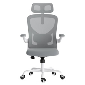 GlasFlength Task and Office Chairs Adjustable Office Chair Ergonomic Swivel Chair Computer Arm Chair for Long Sitting, Gray, 23.43"*23.43"*48.4" - 1 of 4