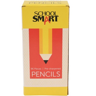 School Smart Hexagonal Pencils, Pre-Sharpened, No 2, pk of 96
