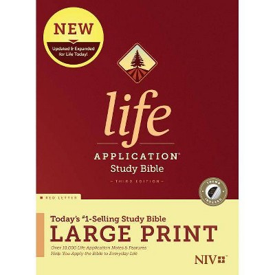 NIV Life Application Study Bible, Third Edition, Large Print (Red Letter, Hardcover, Indexed)