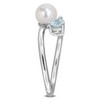 EVERLY JEWELRY | Multiple-color option in Yellow Silver Pearl Ring with Multiple color gemstone Options. - 2 of 4
