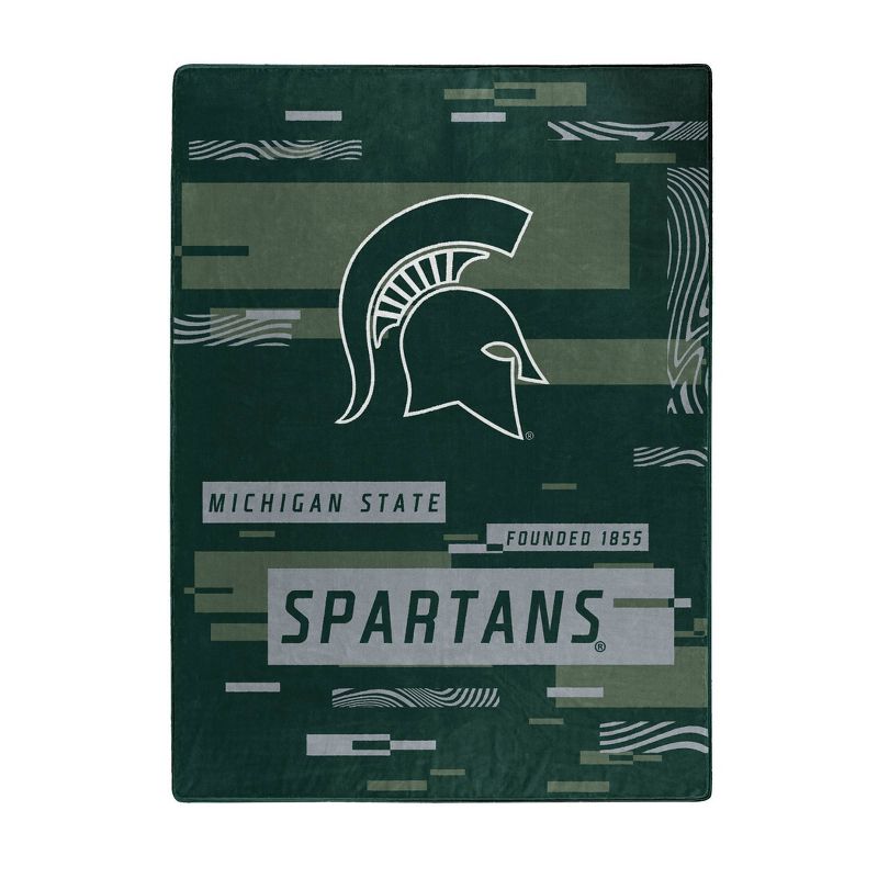 NCAA Michigan State Spartans Digitized 60 x 80 Raschel Throw Blanket, 1 of 6