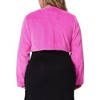 Agnes Orinda Women's Plus Size Trendy Faux Fur Warm Open Front Lightweight Cropped Shrugs - 4 of 4