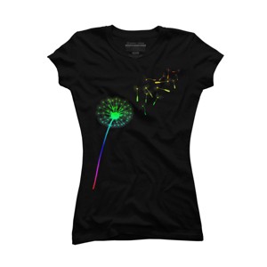 Adult Design By Humans Pride Dandelion Rainbow Flower Wish By T-Shirt - 1 of 2