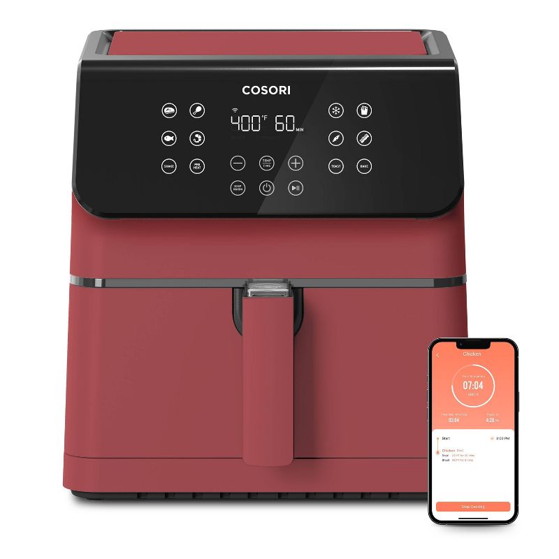 Cosori Pro II 5.8qt Smart Air Fryer - Red, 4 of 13