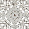 LuxenHome Distressed White Wood Flower Mandala 31.5" Round Wall Decor - 4 of 4