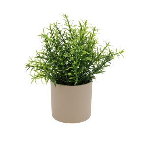 Unique Bargains Artificial Plants Plastic Green 3.15"x3.15"x8.27" 1 Pc - 1 of 4