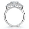 Pompeii3 Certified 3Ct Oval Trilogy Diamond Engagement Ring 14k Gold or Pt Lab Created - 2 of 4