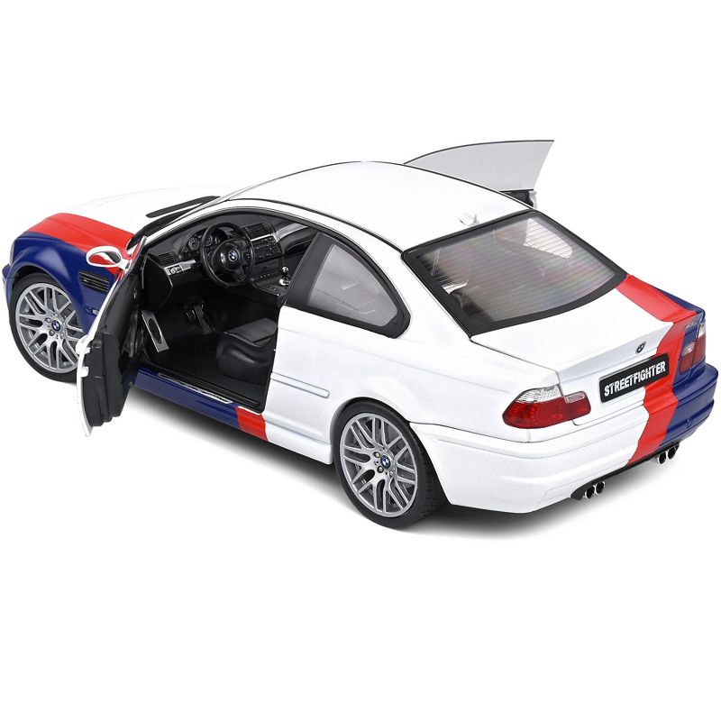 2000 BMW E46 M3 "Streetfighter" White with Blue and Red Graphics 1/18 Diecast Model Car by Solido, 4 of 6