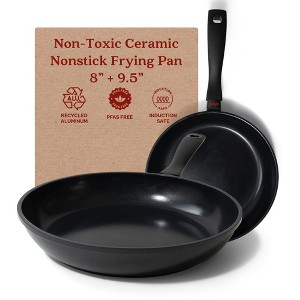 Alva Energy Ceramic Nonstick Frying Pan 8" & 9.5" Scratch Resistant, Healthy Cooking Pan, Non Toxic, Compatible with All Stovetops & Induction Safe - 1 of 4