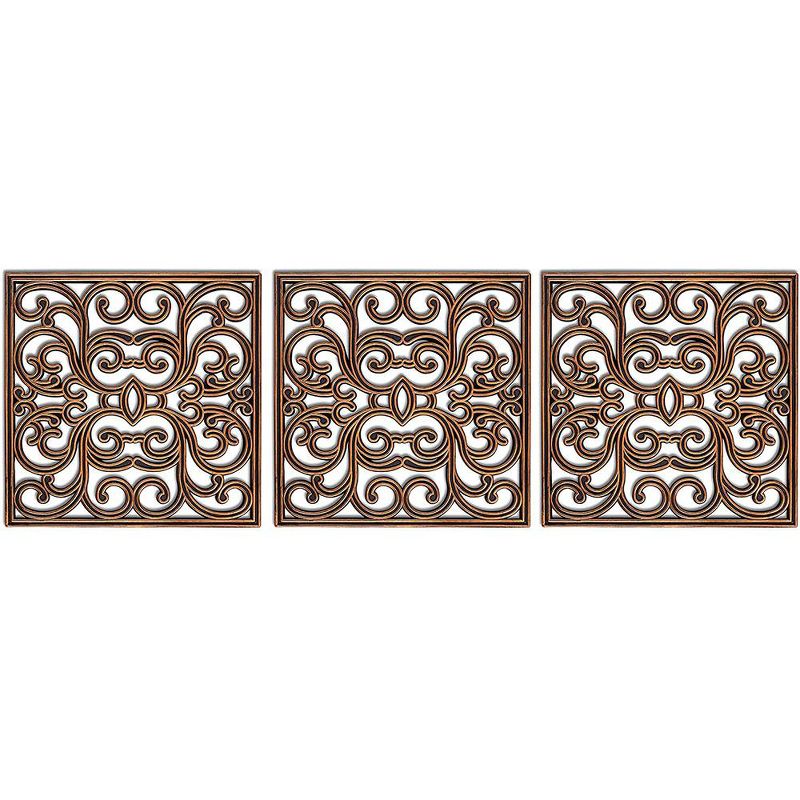 BirdRock Home Rubber Stepping Stone Tiles - 15 x 15" - Set of 3 - Copper, 3 of 6