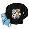 Simply Sage Market S.W.Smiley Rainbow Checkered Sweatshirt - 3 of 4