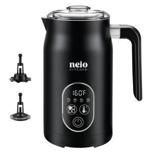 NELO Electric Milk Frother, 4 In 1 Digital, Steamer with Real-Time Temperature Control, Automatic Frother for Coffee, BPA Free Stainless Steel, Black - 1 of 4
