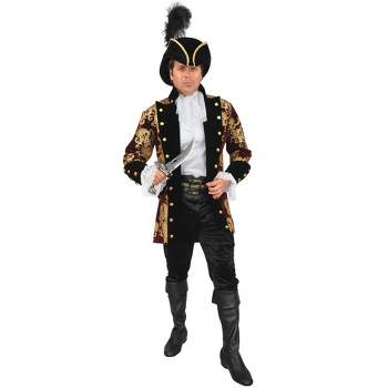 Charades Men's Pirate Captain Costume