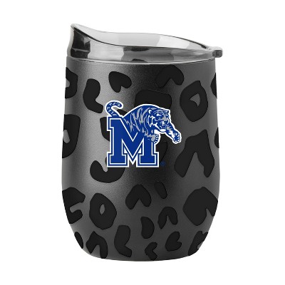 NCAA Memphis Tigers 16oz Black Leopard Stainless Steel Wine Tumbler