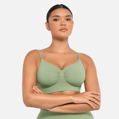 Feelingirl Women's Smooth Seamless Comfort Wireless Bra Black S