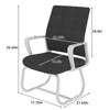 Vynxaria Series White Black Mesh Task Chair Set of 1 with Breathable Backrest Bow Metal Frame Soft Cushion Office Home Ready - 4 of 4