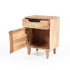 ORRD Natural Wood Nightstand, Modern Bedside Table with Storage Drawer and Open Shelf, Solid Wood End Table for Bedroom or Living Room - 4 of 4