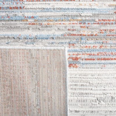 Elysian Ivory & Rust 93" Round Synthetic Area Rug