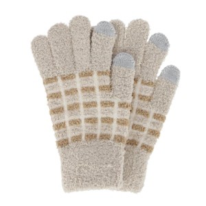 CTM Women's Knit Color Block Touchscreen Compatible Winter Gloves - 1 of 4