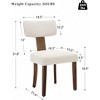 GustoWave Mid Century Modern Dining Chairs Set of 2, Upholstered Accent Curved Backrest Kitchen Chairs with Hardwood Frame - 2 of 4