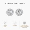 GILDED 1/4, 1/2, 3/4, 1 Carat Total Weight Lab-Grown Diamond Round Halo Shaped Stud Earrings in Sterling Silver & 14KT Yellow Gold-Plated - 2 of 4
