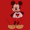 Girl's Disney Mickey Mouse Heart Distressed T-Shirt - 2 of 4