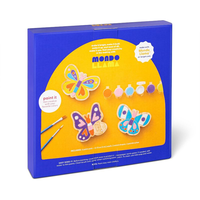 3pk Paint-Your-Own Wood Butterfly Set - Mondo Llama&#8482;, 4 of 11
