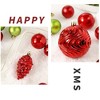 65 Pcs Christmas Balls, Plastic Christmas Plastic Decorative Baubles, Shatterproof Xmas Tree Ornaments Set Hanging Balls, - 3 of 4