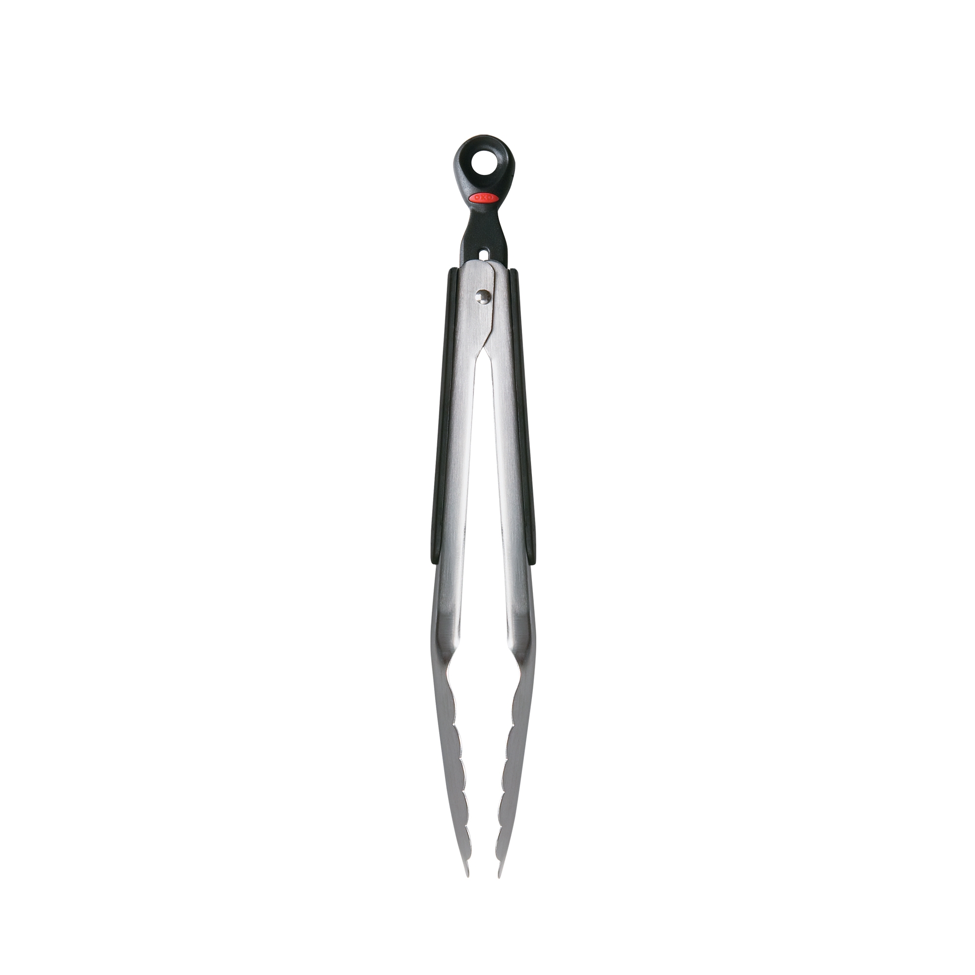 OXO Softworks 9" Locking Tongs: Stainless Steel Kitchen & Cooking Tongs, Dishwasher-Safe, Black