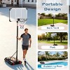 NAYSAYE 8.5FT Adjustable Height Portable Basketball Hoop Outdoor for Adult with Shatterproof Backboard w/Shock Absorbent Rim for Swimming Pool, white - 2 of 4