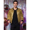 Lars Amadeus Men's Metallic Zip Up Disco Party Shiny Varsity Bomber Jacket - 2 of 4