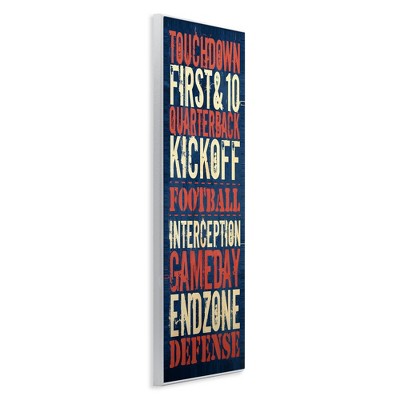 Rustic Football Phrases Kids Wall Plaque, 7" x 17"