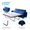 Mjkone Modern Velvet  2-in-1 Pull Out Sleep Sofa Bed - 3 of 4