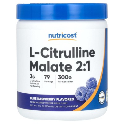 Nutricost L-Citrulline Malate 2:1, Blue Raspberry, 10.7 oz (300 g)