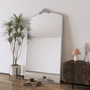 Runesay Full Length Mirror 36x66 Inch Vintage Ornate Arched Floor Mirror - 1 of 4