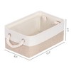 Unique Bargains Fabric Collapsible Storage Organizer Basket with Handles - 4 of 4