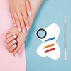 Unique Bargains Portable Butterfly Nail Art Palette Silver Tone 1 Set - 2 of 4