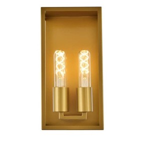 Elegant Lighting Voir 2 lights wall sconce in brass - 1 of 3