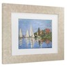 Trademark Fine Art - Claude Monet Regatta at Argenteuil Matted Framed Art - image 3 of 4