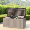 Naysaye Deck Boxes, 2-Piece 120 Gal Outdoor Storage Deck Box, Small Patio Storage Bin for Garden Tools, Black, 54.25"*26.5"*24.2" - 4 of 4