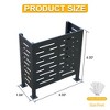Outdoor Air Conditioner Fence, 3 Panel Metal Privacy Screen with Planter Box, Outdoor Trash Can Enclosure For Courtyard, Garden, Backyard - 2 of 4
